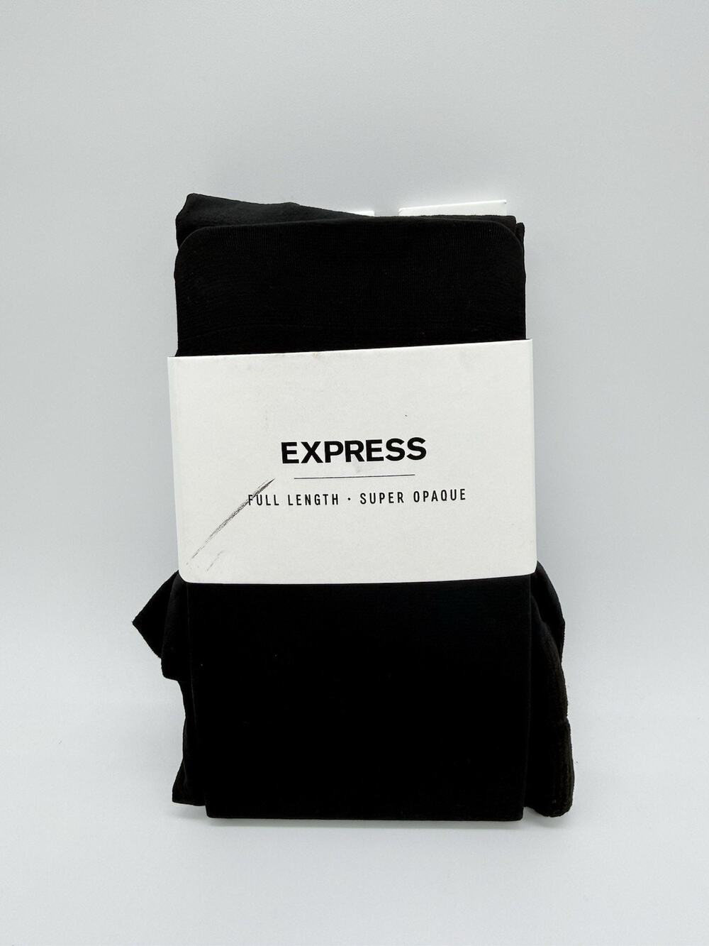 Women's Express Super Opaque Full Length Tights Black Size S/M New
